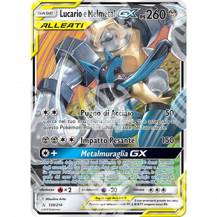 Legami Inossidabili - Lucario & Melmetal GX - Holo Rare 120/214 - Warcard - Legami Inossidabili - Lucario & Melmetal GX - Holo Rare 120/214 i prezzi più bassi sul mercato, solo da www.warcardshop.com! Carte singole, box, buste e mazzi.