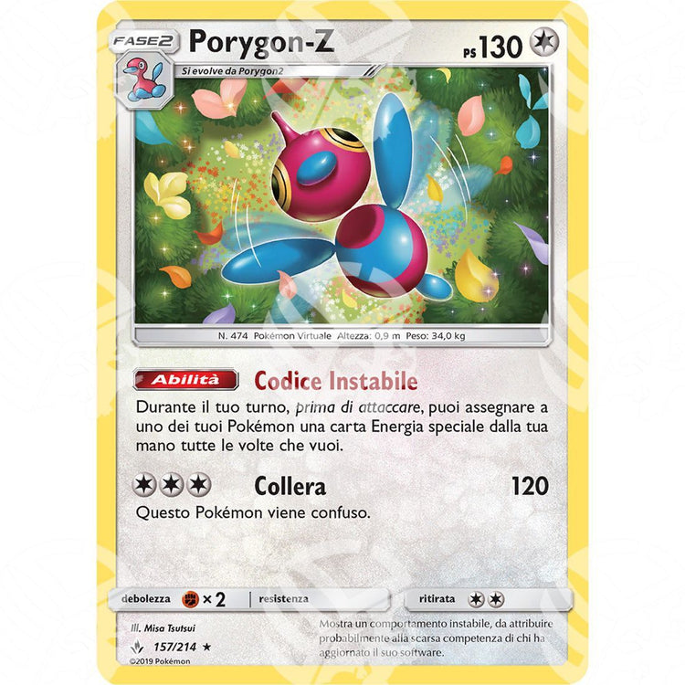 Legami Inossidabili - Porygon-Z - Holo Rare 157/214 - Warcard - Legami Inossidabili - Porygon-Z - Holo Rare 157/214 i prezzi più bassi sul mercato, solo da www.warcardshop.com! Carte singole, box, buste e mazzi.