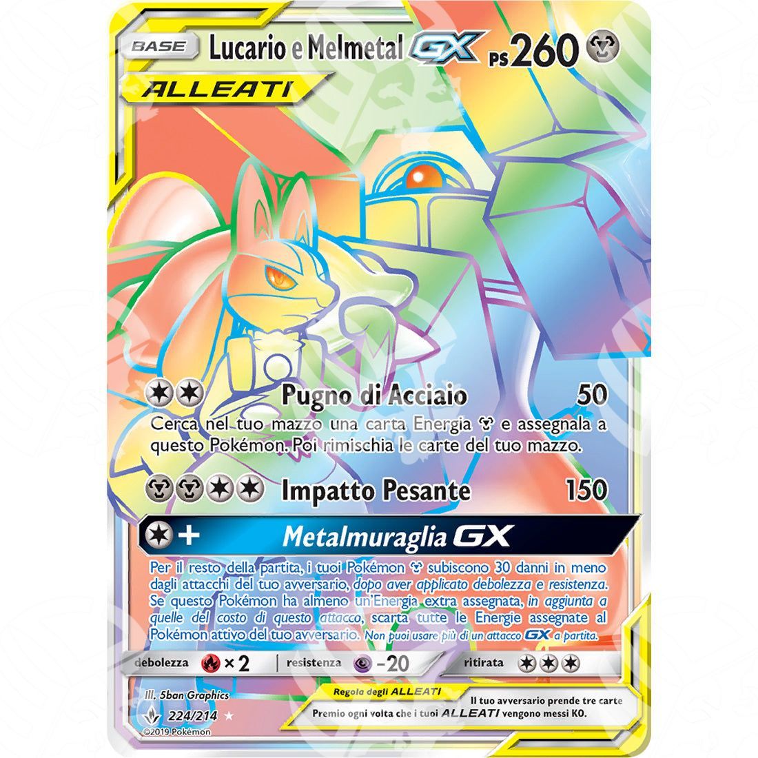 Legami Inossidabili - Lucario & Melmetal GX - Rainbow Rare 224/214 - Warcard - Legami Inossidabili - Lucario & Melmetal GX - Rainbow Rare 224/214 i prezzi più bassi sul mercato, solo da www.warcardshop.com! Carte singole, box, buste e mazzi.