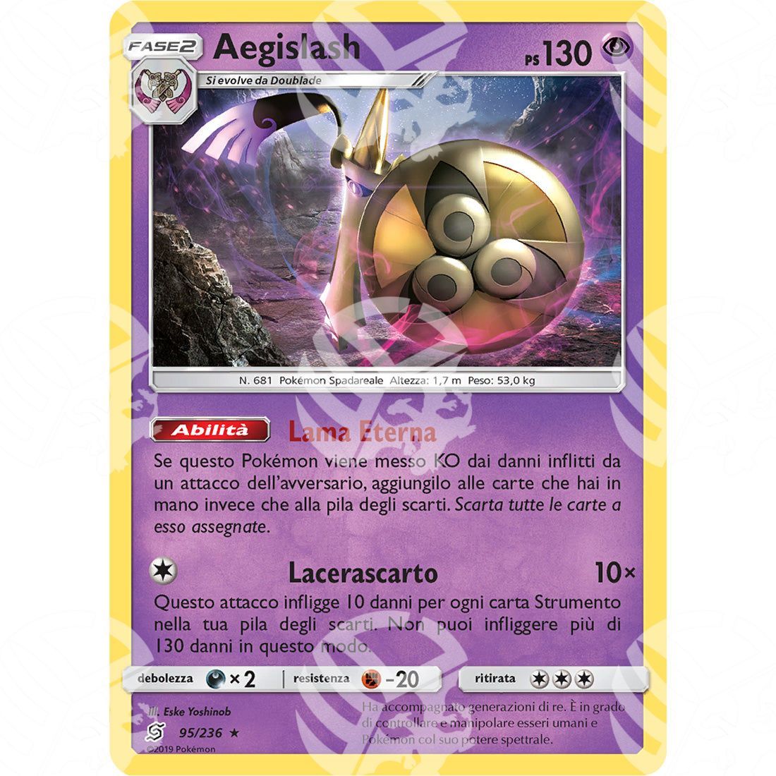 Sintonia Mentale - Aegislash - Holo Rare 95/236 - Warcard - Sintonia Mentale - Aegislash - Holo Rare 95/236 i prezzi più bassi sul mercato, solo da www.warcardshop.com! Carte singole, box, buste e mazzi.