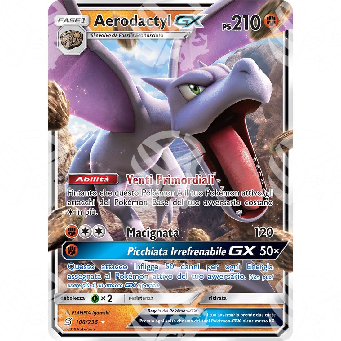 Sintonia Mentale - Aerodactyl GX - Secret Rare 106/236 - Warcard - Sintonia Mentale - Aerodactyl GX - Secret Rare 106/236 i prezzi più bassi sul mercato, solo da www.warcardshop.com! Carte singole, box, buste e mazzi.