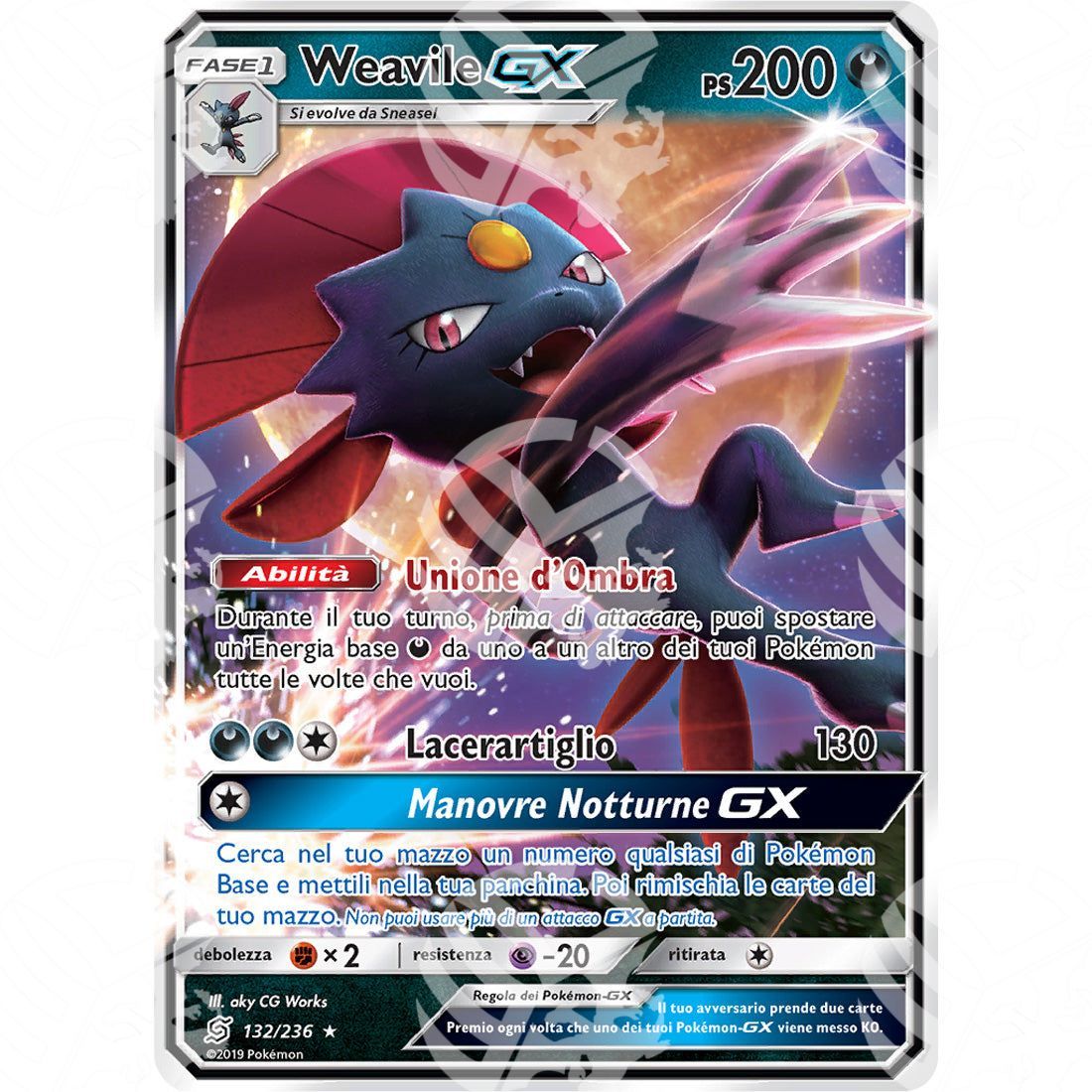 Sintonia Mentale - Weavile GX - 132/236 - Warcard - Sintonia Mentale - Weavile GX - 132/236 i prezzi più bassi sul mercato, solo da www.warcardshop.com! Carte singole, box, buste e mazzi.