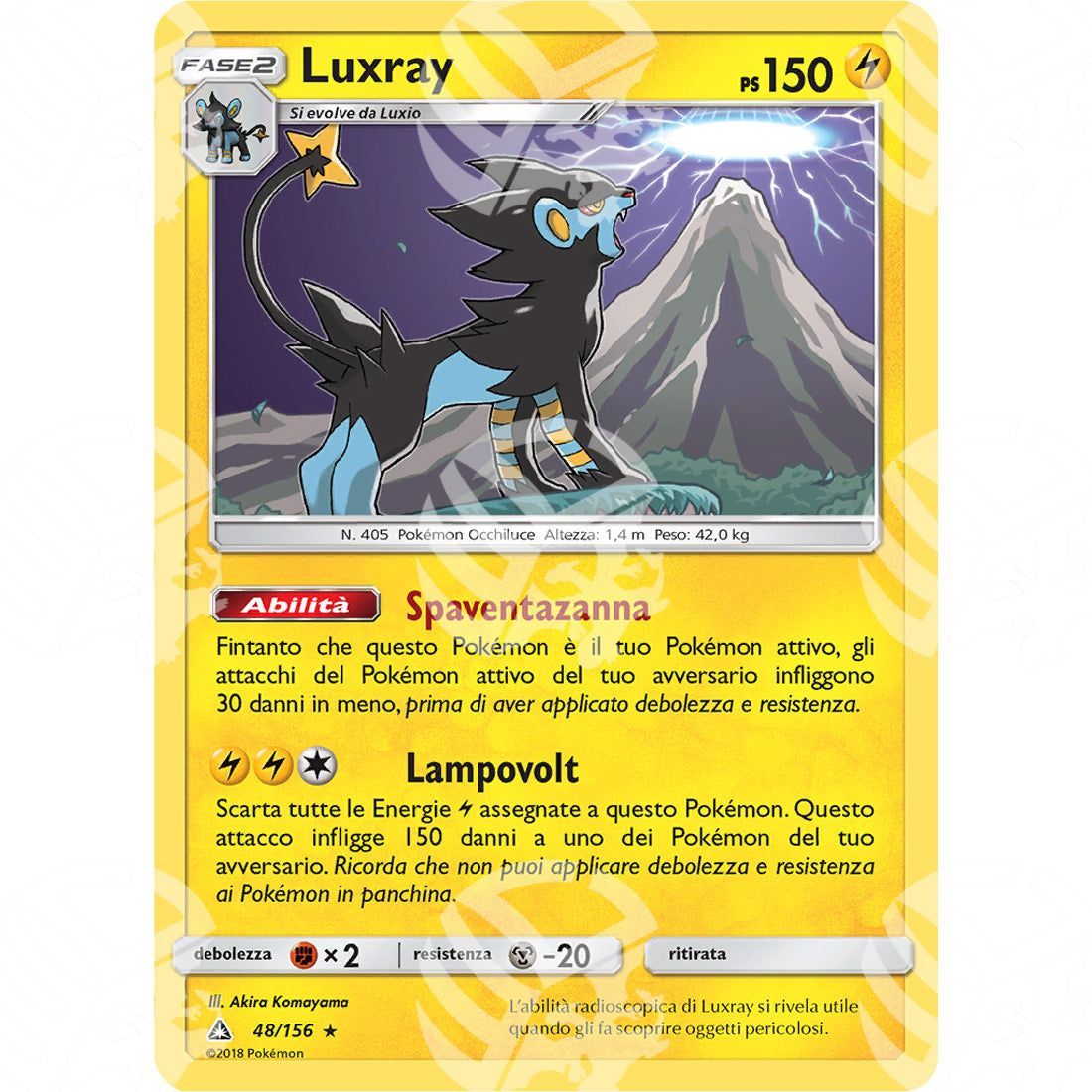 Ultraprisma - Luxray - Holo Rare 48/156 - Warcard - Ultraprisma - Luxray - Holo Rare 48/156 i prezzi più bassi sul mercato, solo da www.warcardshop.com! Carte singole, box, buste e mazzi.