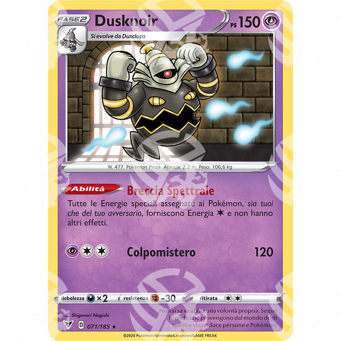 Voltaggio Sfolgorante - Dusknoir - Holo Rare 071/185 - Warcard - Voltaggio Sfolgorante - Dusknoir - Holo Rare 071/185 i prezzi più bassi sul mercato, solo da www.warcardshop.com! Carte singole, box, buste e mazzi.