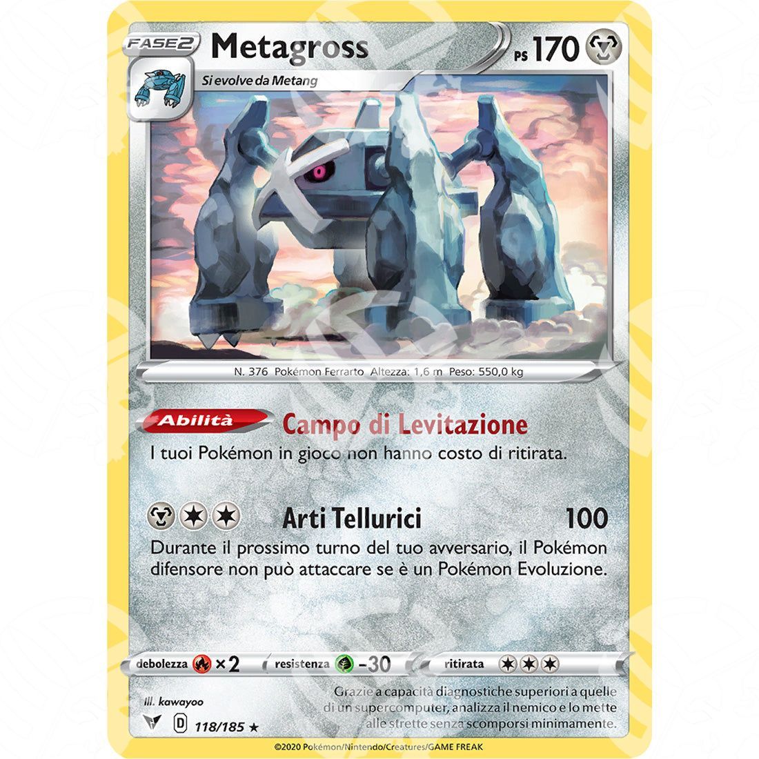 Voltaggio Sfolgorante - Metagross - 118/185 - Warcard - Voltaggio Sfolgorante - Metagross - 118/185 i prezzi più bassi sul mercato, solo da www.warcardshop.com! Carte singole, box, buste e mazzi.