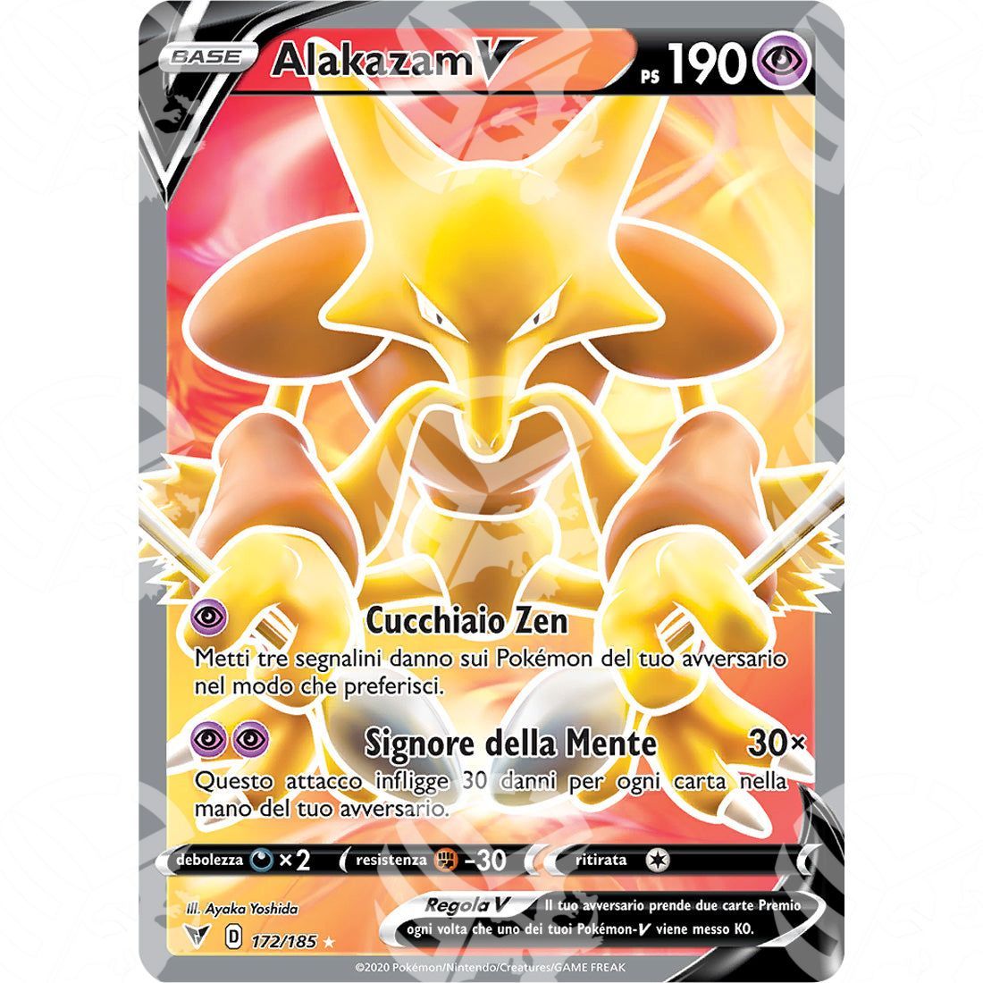 Voltaggio Sfolgorante - Alakazam V - Ultra Rare 172/185 - Warcard - Voltaggio Sfolgorante - Alakazam V - Ultra Rare 172/185 i prezzi più bassi sul mercato, solo da www.warcardshop.com! Carte singole, box, buste e mazzi.