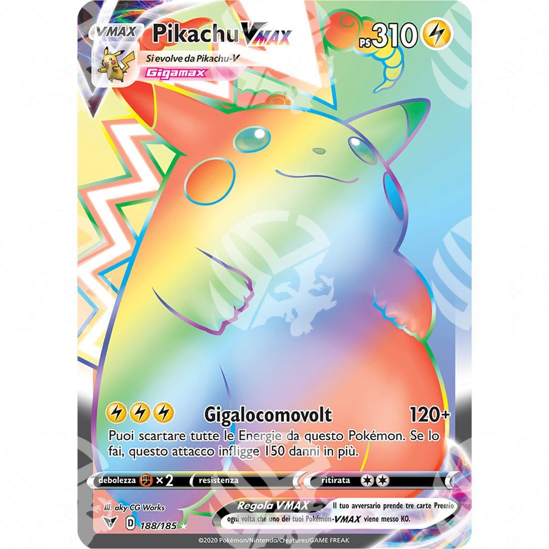 Voltaggio Sfolgorante - Pikachu VMAX - Rainbow-Rare 188/185 - Warcard - Voltaggio Sfolgorante - Pikachu VMAX - Rainbow-Rare 188/185 i prezzi più bassi sul mercato, solo da www.warcardshop.com! Carte singole, box, buste e mazzi.