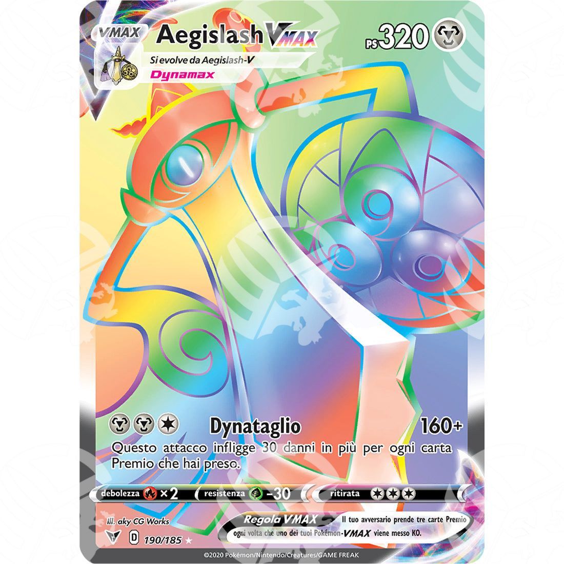 Voltaggio Sfolgorante - Aegislash VMAX - Rainbow-Rare 190/185 - Warcard - Voltaggio Sfolgorante - Aegislash VMAX - Rainbow-Rare 190/185 i prezzi più bassi sul mercato, solo da www.warcardshop.com! Carte singole, box, buste e mazzi.