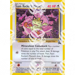 Wizards Black Star Promos - Team Rocket's Meowth - Warcard - Wizards Black Star Promos - Team Rocket's Meowth i prezzi più bassi sul mercato, solo da www.warcardshop.com! Carte singole, box, buste e mazzi.