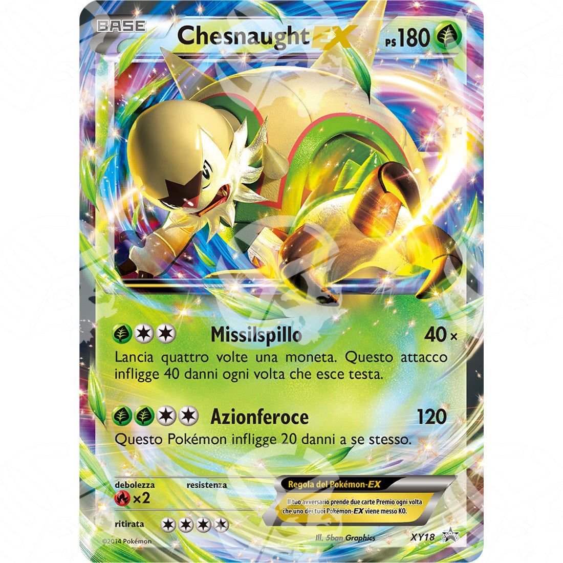 Black Star Promos - XY - Chesnaught EX - Holo Promo XY18 - Warcard - Black Star Promos - XY - Chesnaught EX - Holo Promo XY18 i prezzi più bassi sul mercato, solo da www.warcardshop.com! Carte singole, box, buste e mazzi.