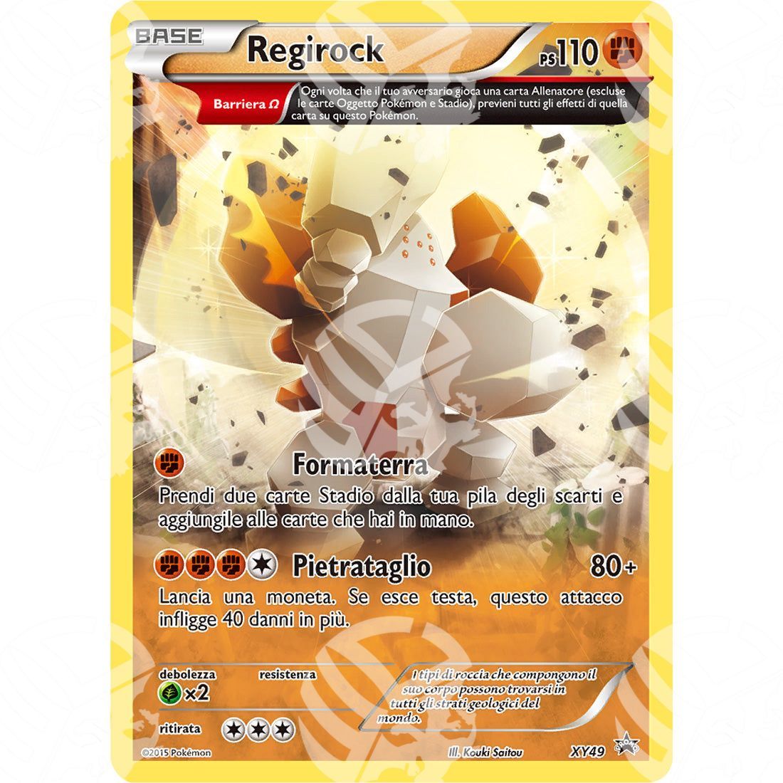 Black Star Promos - XY - Regirock - Holo Promo XY49 - Warcard - Black Star Promos - XY - Regirock - Holo Promo XY49 i prezzi più bassi sul mercato, solo da www.warcardshop.com! Carte singole, box, buste e mazzi.