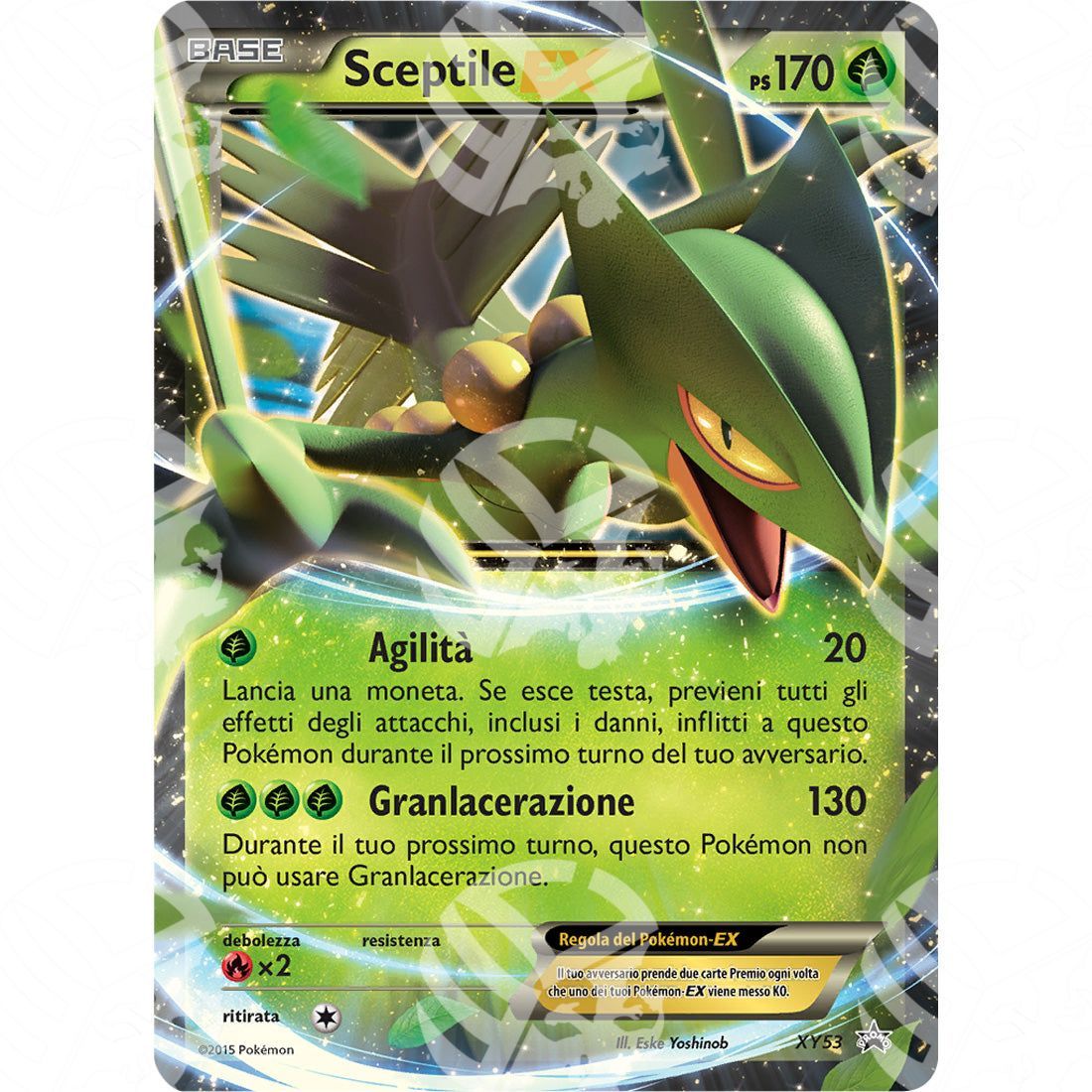 Black Star Promos - XY - Sceptile EX - Holo Promo XY53 - Warcard - Black Star Promos - XY - Sceptile EX - Holo Promo XY53 i prezzi più bassi sul mercato, solo da www.warcardshop.com! Carte singole, box, buste e mazzi.