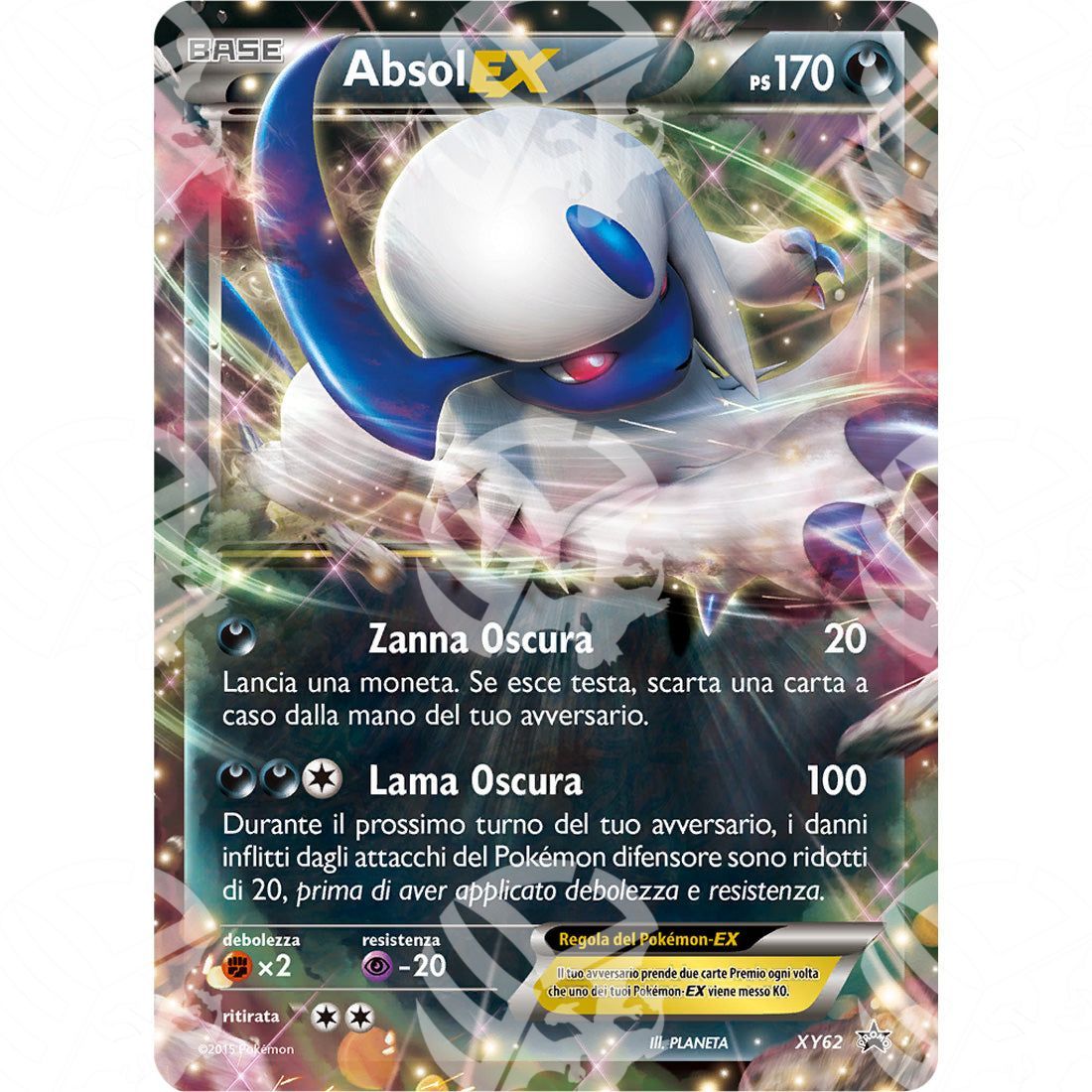 Black Star Promos - XY - Absol EX - Holo Promo XY62 - Warcard - Black Star Promos - XY - Absol EX - Holo Promo XY62 i prezzi più bassi sul mercato, solo da www.warcardshop.com! Carte singole, box, buste e mazzi.