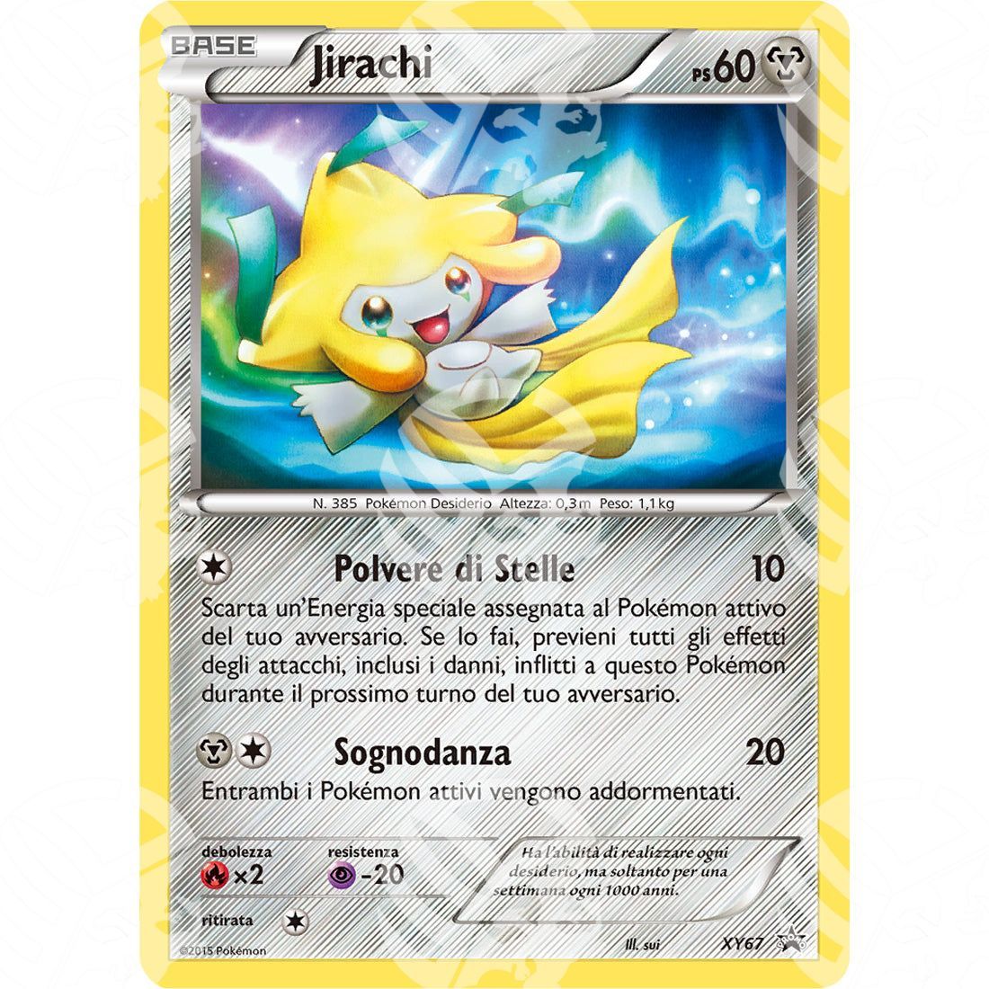 Black Star Promos - XY - Jirachi - Holo Promo XY67 - Warcard - Black Star Promos - XY - Jirachi - Holo Promo XY67 i prezzi più bassi sul mercato, solo da www.warcardshop.com! Carte singole, box, buste e mazzi.