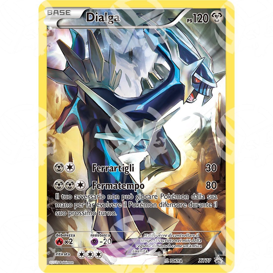 Black Star Promos - XY - Dialga - Holo Promo XY77 - Warcard - Black Star Promos - XY - Dialga - Holo Promo XY77 i prezzi più bassi sul mercato, solo da www.warcardshop.com! Carte singole, box, buste e mazzi.