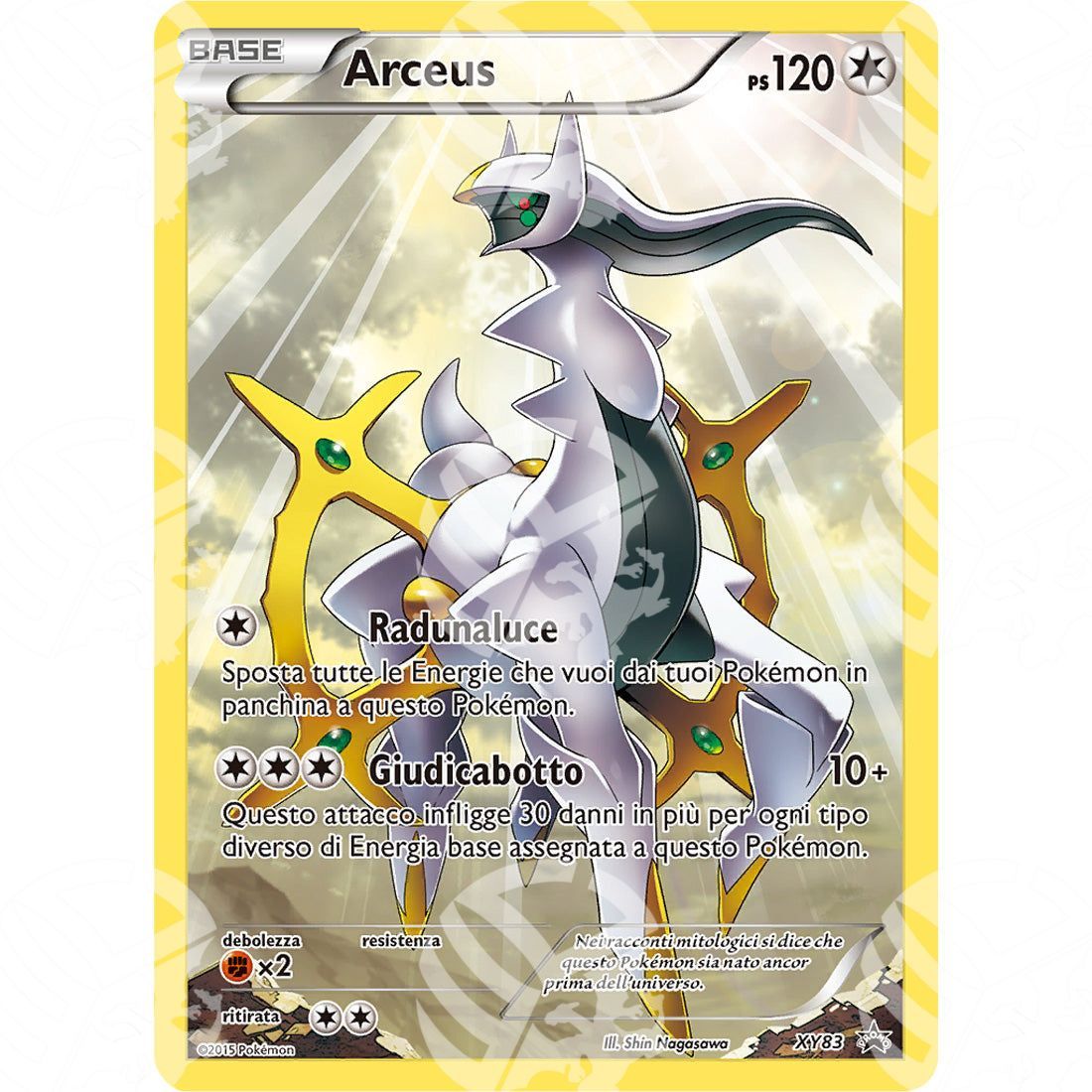 Black Star Promos - XY - Arceus - Holo Promo XY83 - Warcard - Black Star Promos - XY - Arceus - Holo Promo XY83 i prezzi più bassi sul mercato, solo da www.warcardshop.com! Carte singole, box, buste e mazzi.