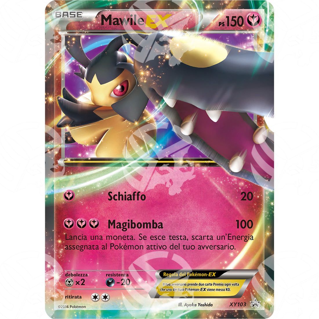 Black Star Promos - XY - Mawile EX - Holo Promo XY103 - Warcard - Black Star Promos - XY - Mawile EX - Holo Promo XY103 i prezzi più bassi sul mercato, solo da www.warcardshop.com! Carte singole, box, buste e mazzi.