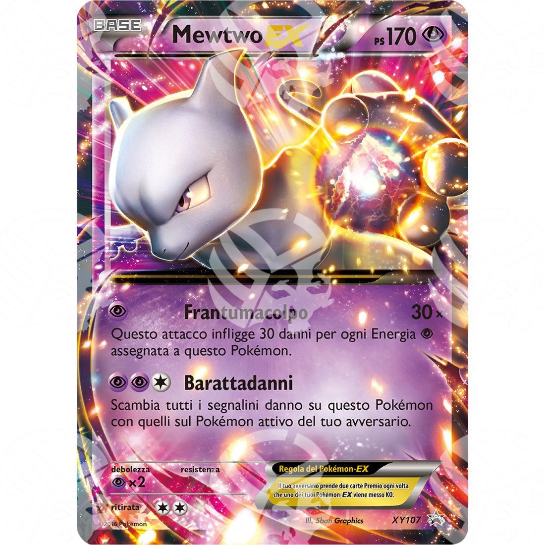 Black Star Promos - XY - Mewtwo EX - Holo Promo XY107 - Warcard - Black Star Promos - XY - Mewtwo EX - Holo Promo XY107 i prezzi più bassi sul mercato, solo da www.warcardshop.com! Carte singole, box, buste e mazzi.