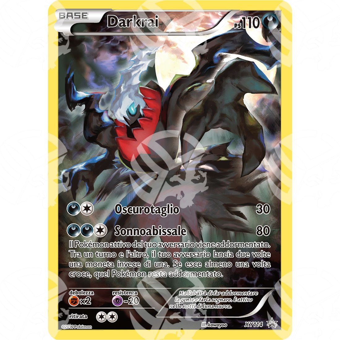 Black Star Promos - XY - Darkrai - Holo Promo XY114 - Warcard - Black Star Promos - XY - Darkrai - Holo Promo XY114 i prezzi più bassi sul mercato, solo da www.warcardshop.com! Carte singole, box, buste e mazzi.