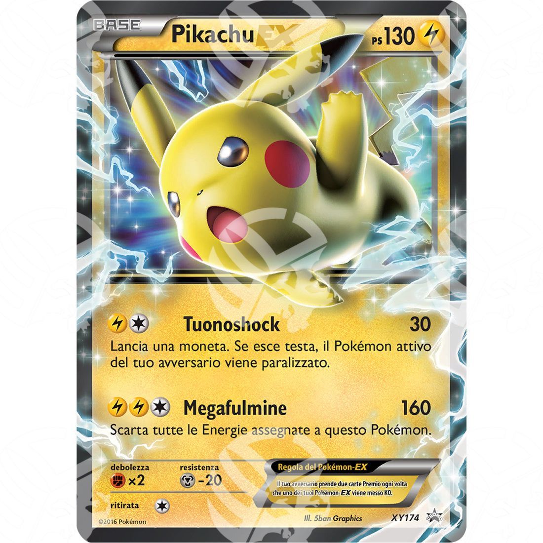 Black Star Promos - XY - Pikachu EX - Holo Promo XY174 - Warcard - Black Star Promos - XY - Pikachu EX - Holo Promo XY174 i prezzi più bassi sul mercato, solo da www.warcardshop.com! Carte singole, box, buste e mazzi.