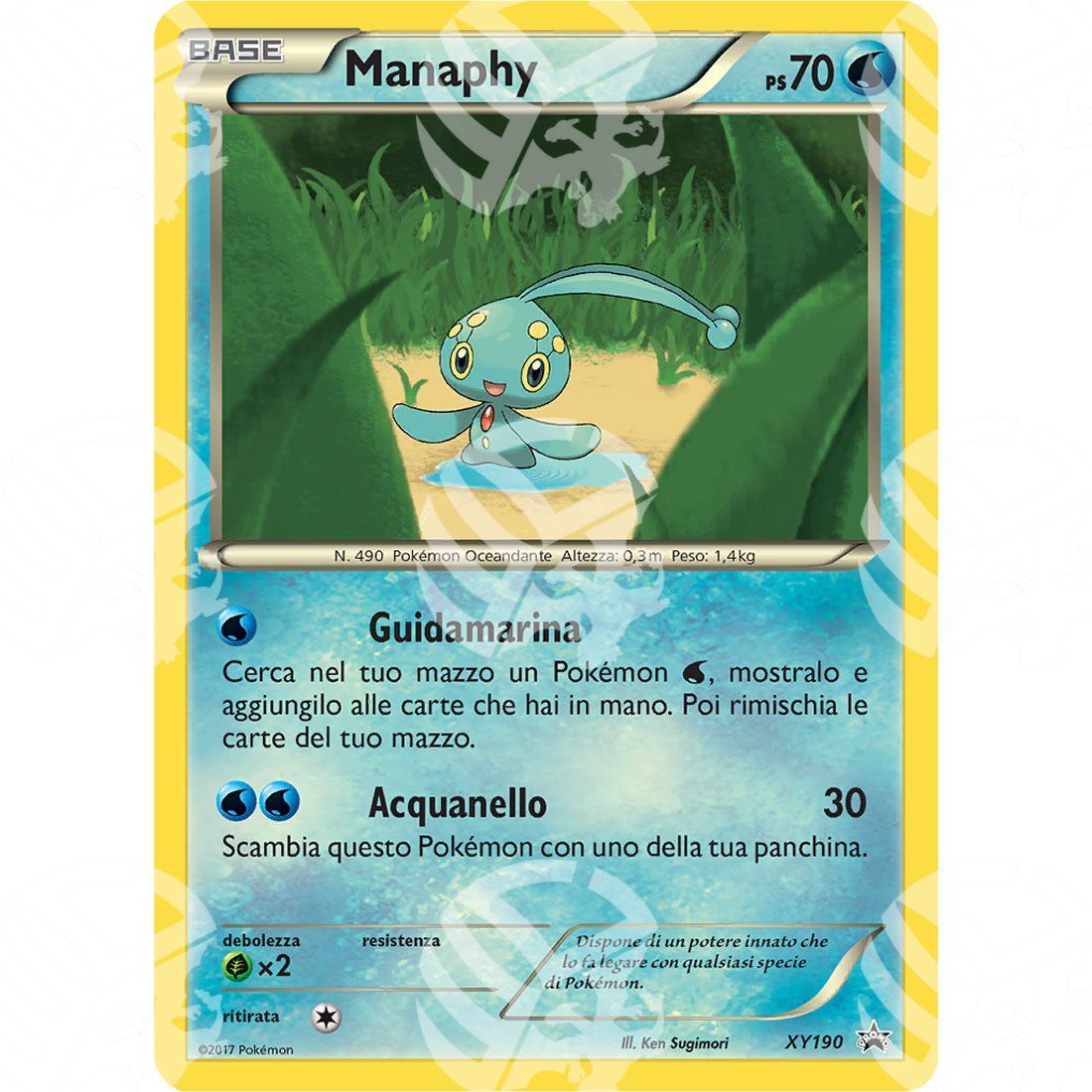 Black Star Promos - XY - Manaphy - Holo Promo XY190 - Warcard - Black Star Promos - XY - Manaphy - Holo Promo XY190 i prezzi più bassi sul mercato, solo da www.warcardshop.com! Carte singole, box, buste e mazzi.