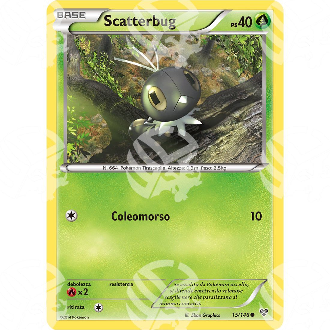 XY - Scatterbug - 15/146 - Warcard - XY - Scatterbug - 15/146 i prezzi più bassi sul mercato, solo da www.warcardshop.com! Carte singole, box, buste e mazzi.