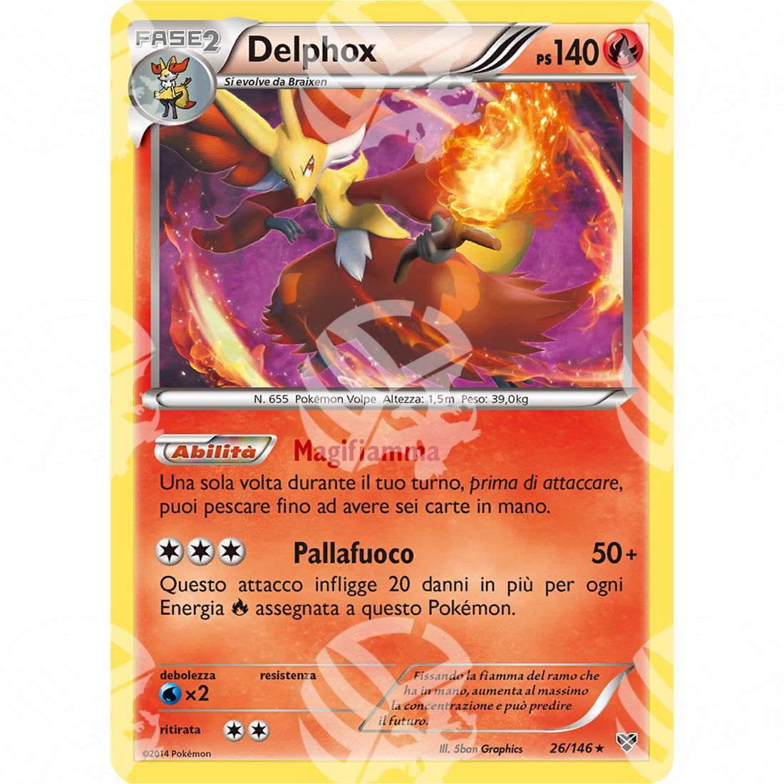 XY - Delphox - Holo Rare 26/146 - Warcard - XY - Delphox - Holo Rare 26/146 i prezzi più bassi sul mercato, solo da www.warcardshop.com! Carte singole, box, buste e mazzi.