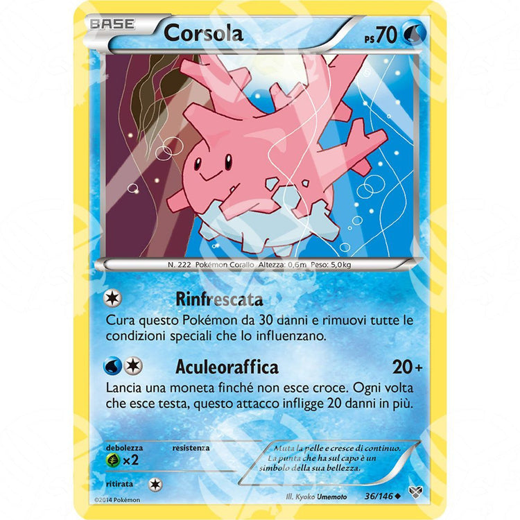 XY - Corsola - 36/146 - Warcard - XY - Corsola - 36/146 i prezzi più bassi sul mercato, solo da www.warcardshop.com! Carte singole, box, buste e mazzi.