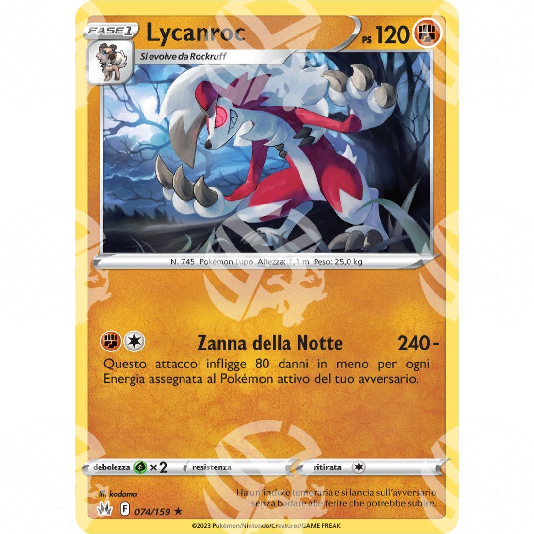 Zenit Regale - Lycanroc - 074/159 - Warcard - Zenit Regale - Lycanroc - 074/159 i prezzi più bassi sul mercato, solo da www.warcardshop.com! Carte singole, box, buste e mazzi.