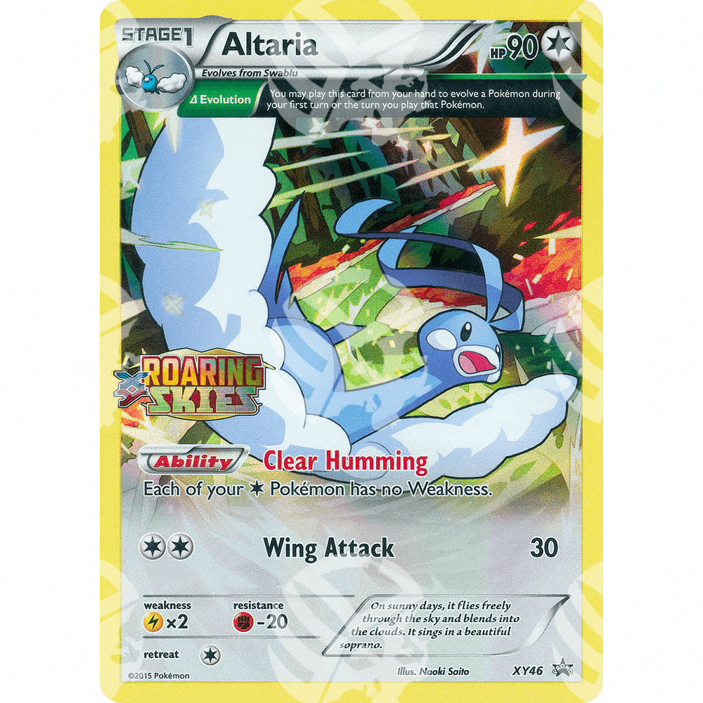 Black Star Promos - XY - Altaria - Prerelease XY46 - Warcard - Black Star Promos - XY - Altaria - Prerelease XY46 i prezzi più bassi sul mercato, solo da www.warcardshop.com! Carte singole, box, buste e mazzi.