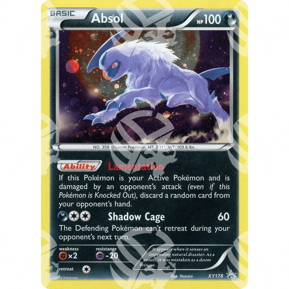 Black Star Promos - XY - Absol - Holo Promo XY178 - Warcard - Black Star Promos - XY - Absol - Holo Promo XY178 i prezzi più bassi sul mercato, solo da www.warcardshop.com! Carte singole, box, buste e mazzi.