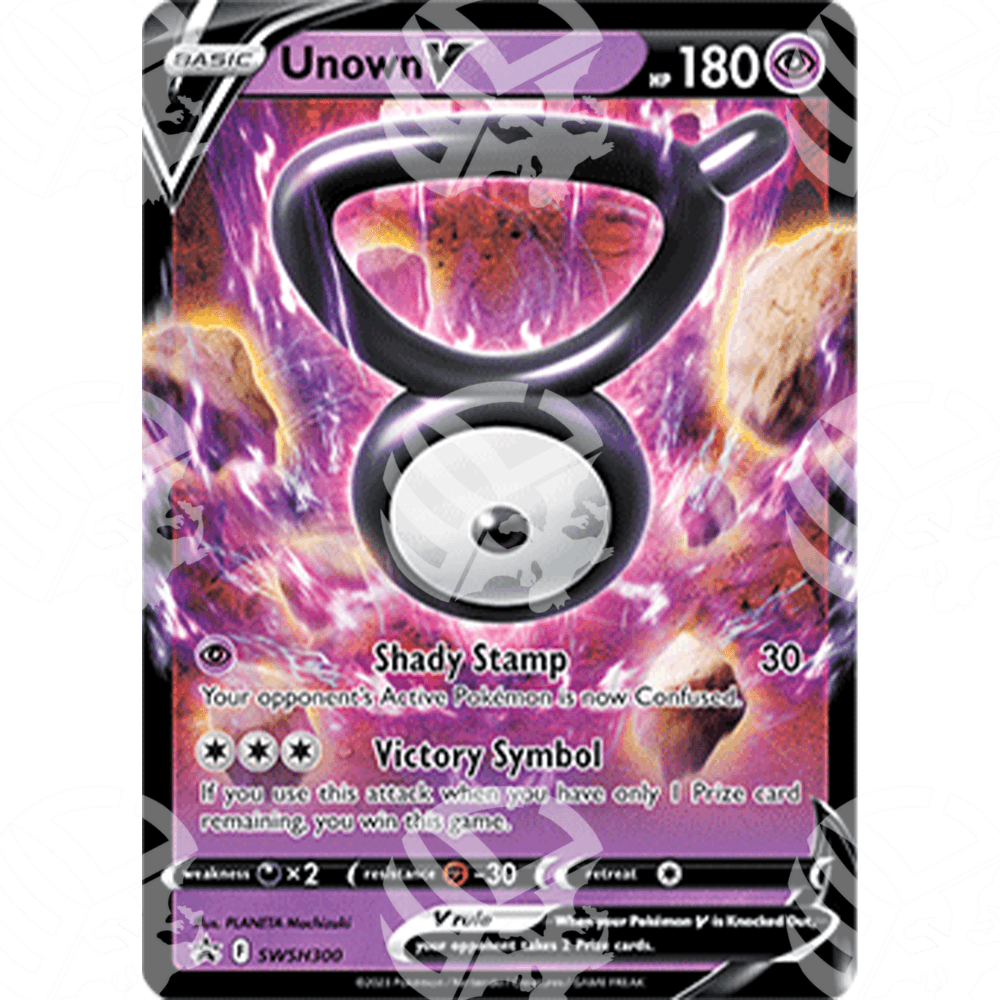 Black Star Promos - SWSH - Unown V - SWSH300 - Warcard - Black Star Promos - SWSH - Unown V - SWSH300 i prezzi più bassi sul mercato, solo da www.warcardshop.com! Carte singole, box, buste e mazzi.