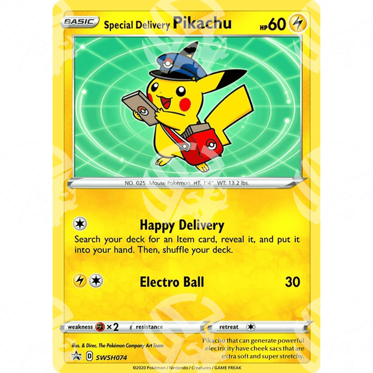 Black Star Promos - SWSH - Special Delivery Pikachu - 74 - Warcard - Black Star Promos - SWSH - Special Delivery Pikachu - 74 i prezzi più bassi sul mercato, solo da www.warcardshop.com! Carte singole, box, buste e mazzi.