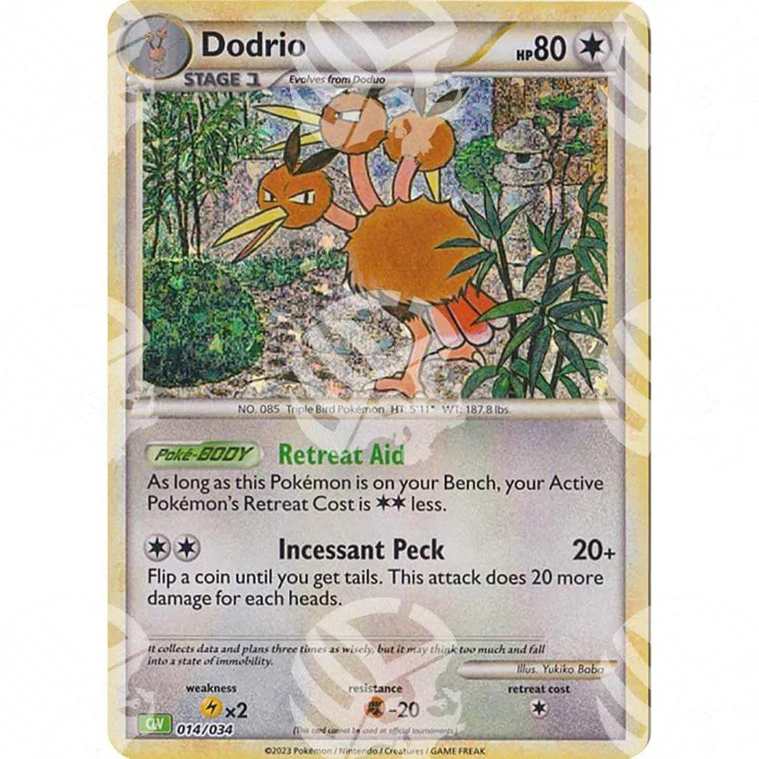 Classic: Venusaur & Lugia - Dodrio - 014/034 - Warcard