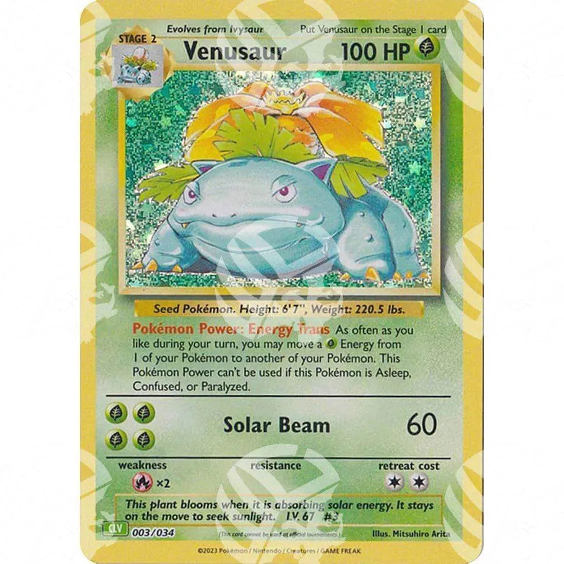 Classic: Venusaur & Lugia - Venusaur - 003/034 - Warcard