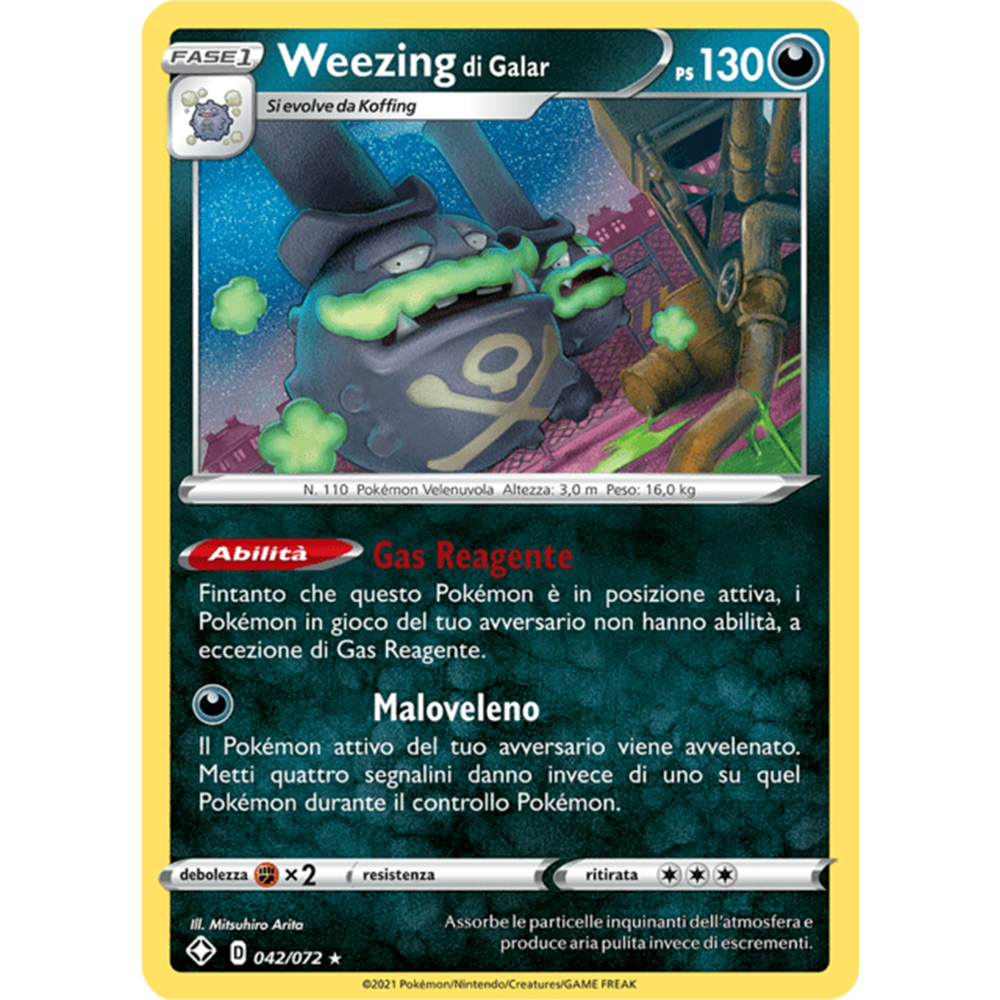 Destino Splendente - Galarian Weezing - Holo Rare | 042/072